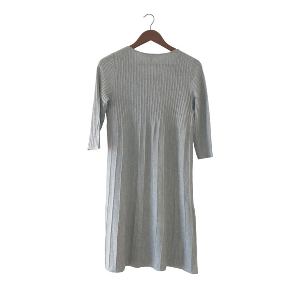 Eileen Fisher Italian Wool Dress Pleats Gray XXS Career Office Lightweight - Picture 7 of 12